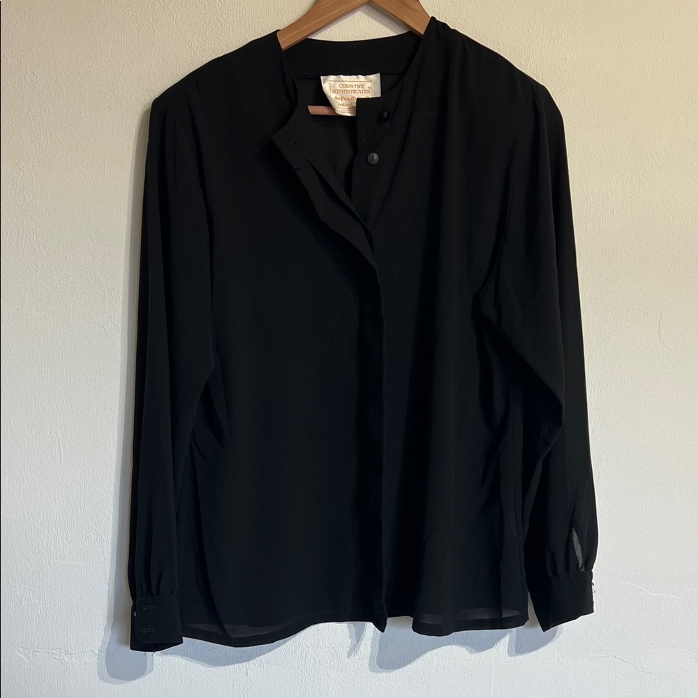 Pendleton Vintage 1980s Black Sophisticates Blouse